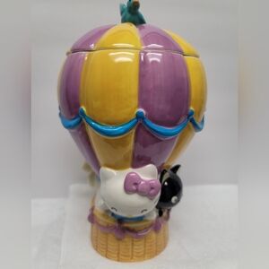 HELLO KITTY AND FRIENDS HOT AIR BALLOON COOKIE JAR BY BLUE SKY CLAYWORKS New